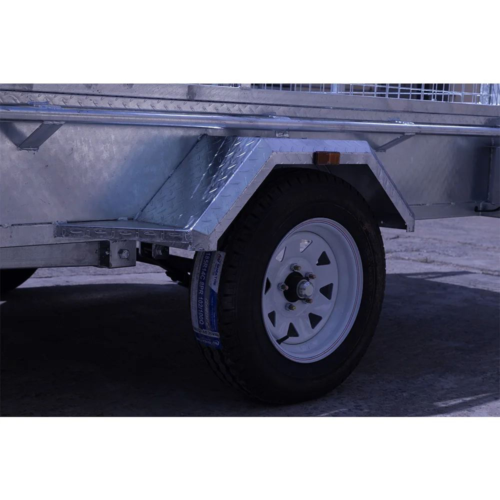 1500kg rate Single Axle Box Trailer with Disc Brake Galvanized Cage for  6x4ft Size