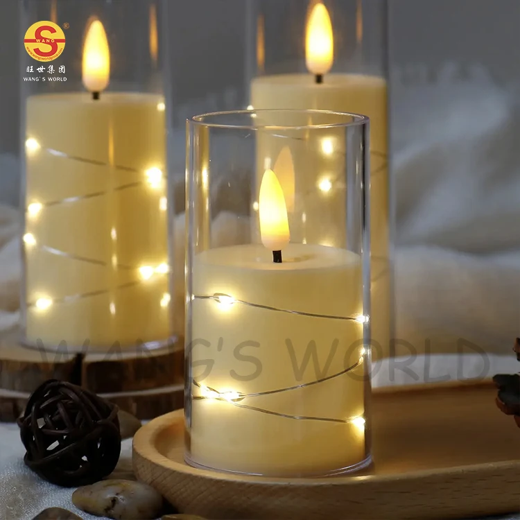 Factory wholesale size 3pcs set customize model led candle daily decoration wedding decor led candles with remote control