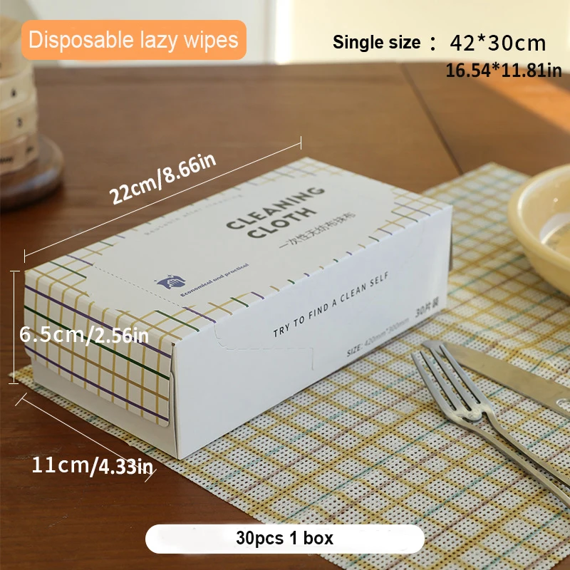 Kitchen Box Packed Disposable Non-woven Wash Towel Reusable Lazy Decimation Rag Cleaning Cloth