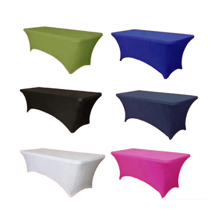 white HDPE plastic portable folding dining table wholesale with metal table legs