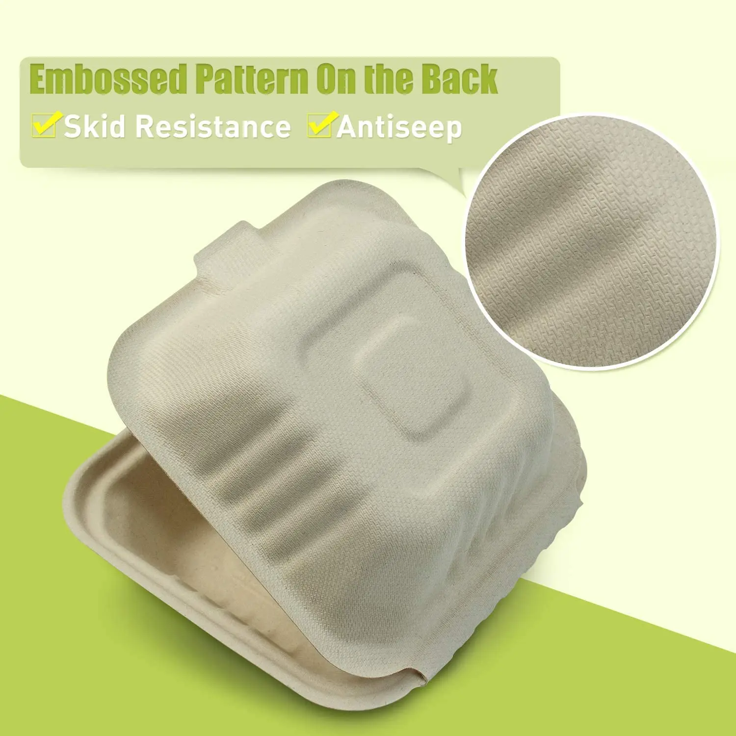 Takeaway Food Packaging 5 compartments Natural Biodegradable Takeout Lunch Boxes Microwaveable Disposable lunch box