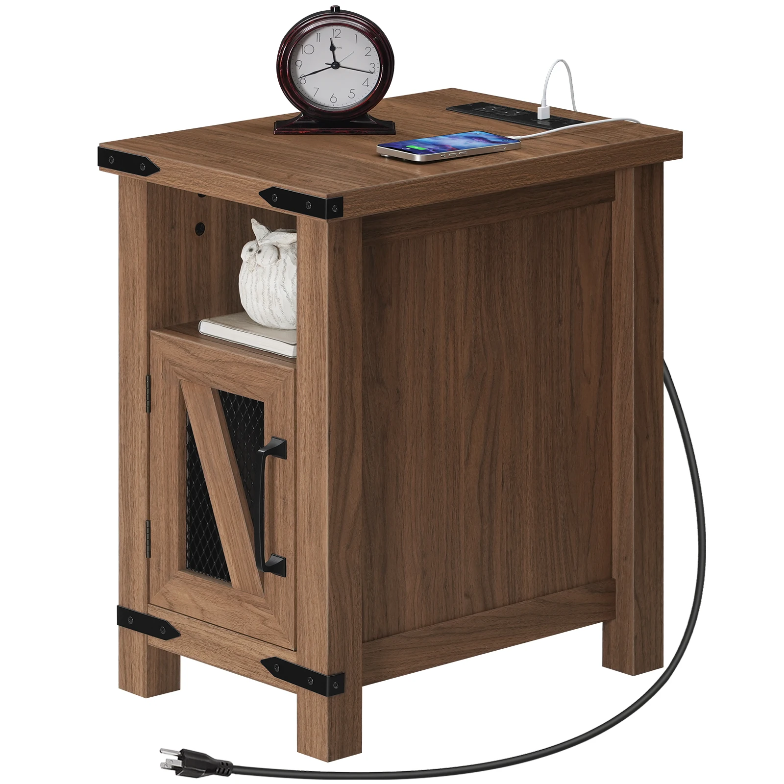 Wholesale Farmhouse Side Tables, HOOBRO Brand Farmhouse Style End Table, Country Accent Lamp Table for Living Room