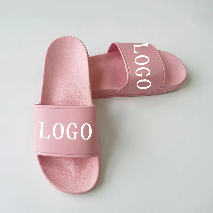 Customize LOGO Women pink Slippers Summer Indoor Flip Flop Men Soft Sandals outdoor sporty Custom Pattern waterproof slippers