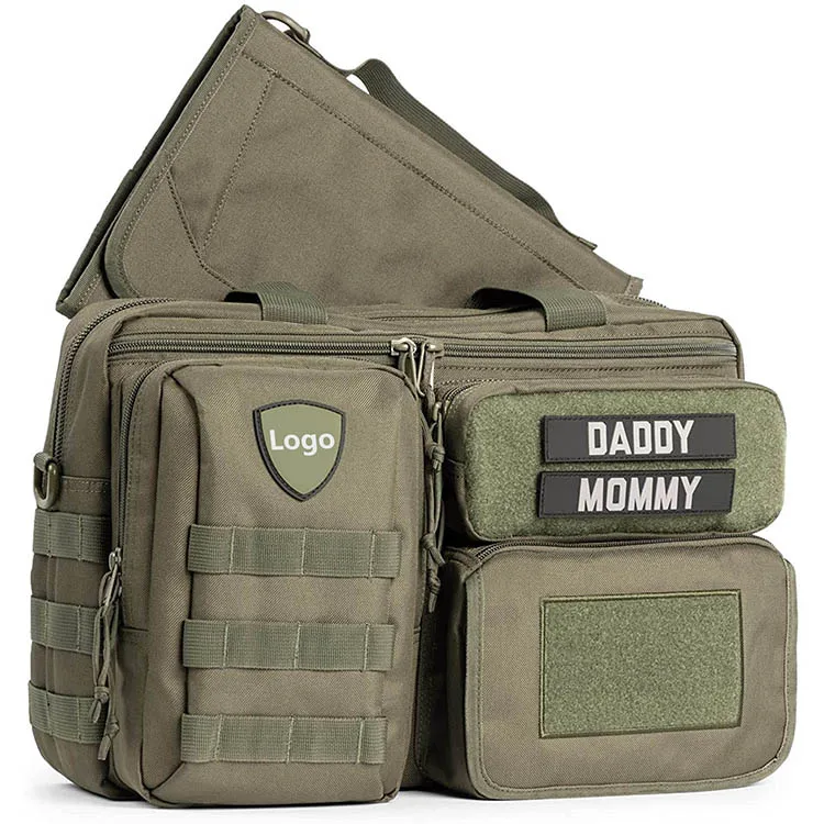 Travel organizer caddy bags with Stroller Straps tactical baby gear with Changing Mat diaper bag
