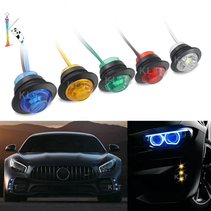 Wholesale Round Led Bullet Marker Lights Front Rear Side Marker 1led Turn Warn Light Trailer Van Truck Side Signal Light