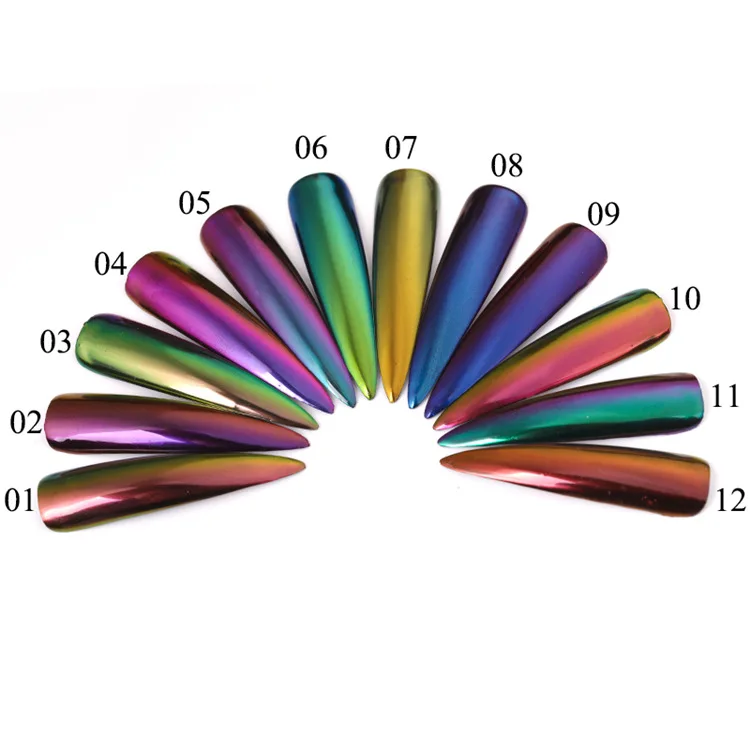 3D Magnetic Chameleon Pigment Powder 5D Color Shifting Nail Gel Polish Pigment Eye Shadow Cat Eye Glitter Pigment
