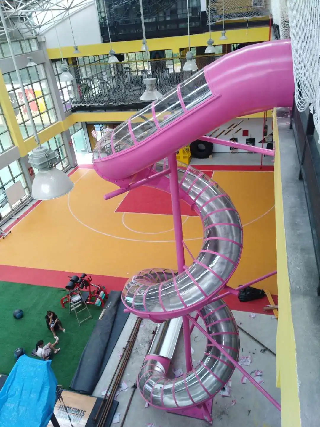 Safety Stainless Steel Slide Shopping Mall Customizable Stainless Steel Slide Indoor Outdoor Playground Equipment for Sale
