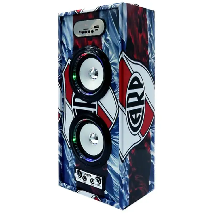 KBQ-167AB  Blue tooth wireless speaker Karaoke function wooden case texture