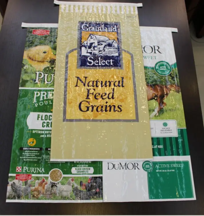 
ODM OEM Vietnam PP woven Bag laminated BOPP plastic woven sack bag custom printed feed bags, fertilizer flour wheat 