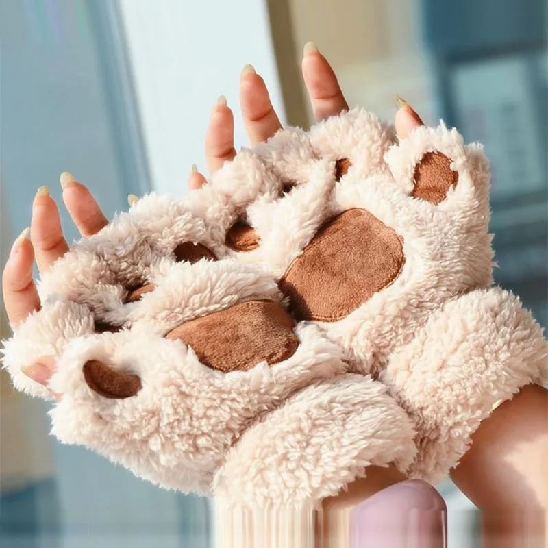 
Half Finger Paw Cat Gloves 