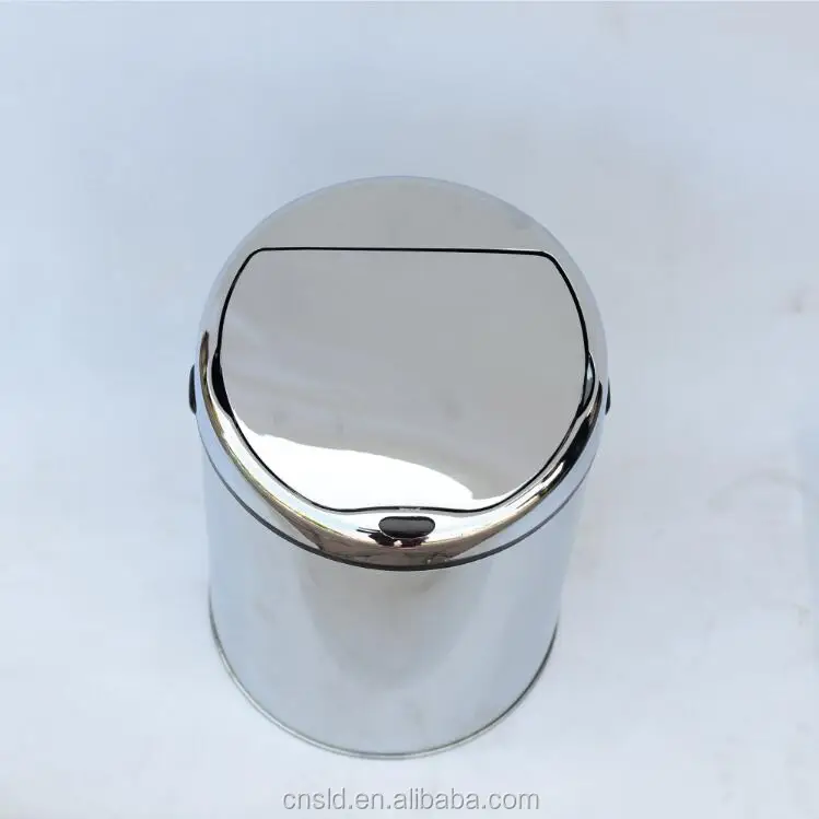 
Мусорная корзина с датчиком из нержавеющей стали 4 л, круглая полностью хромированная инфракрасная мусорная корзина, мусорная корзина 