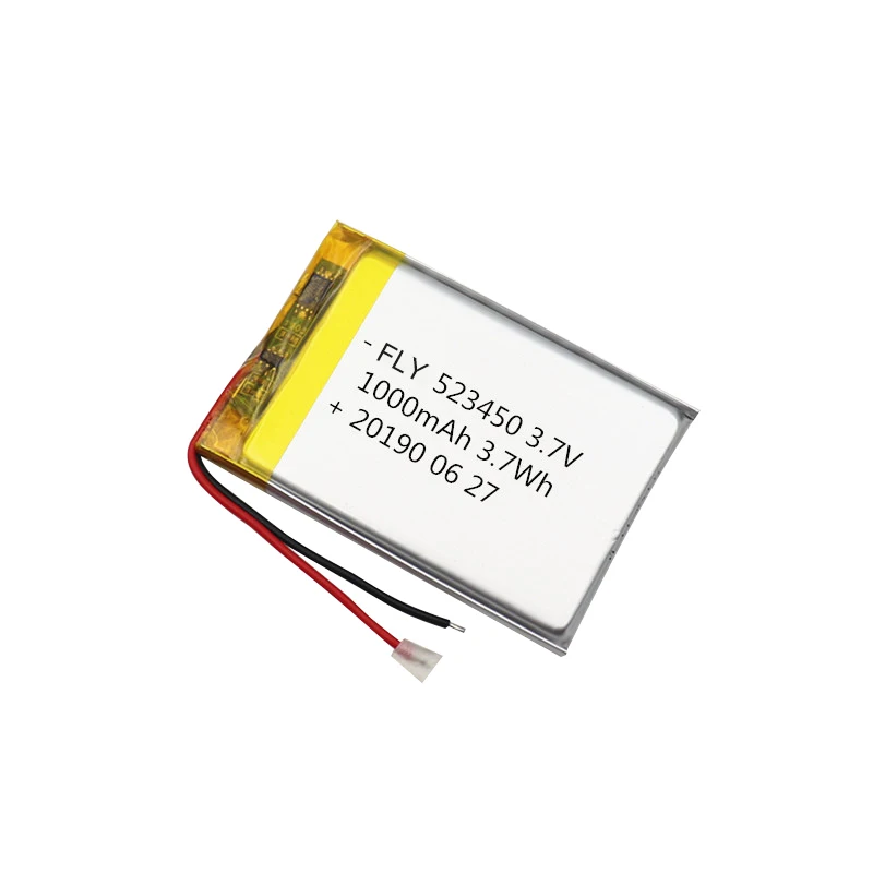 
In Stock Lipo 523450 3.7V 1000mAh li-ion Lipo Battery for LED Lights 