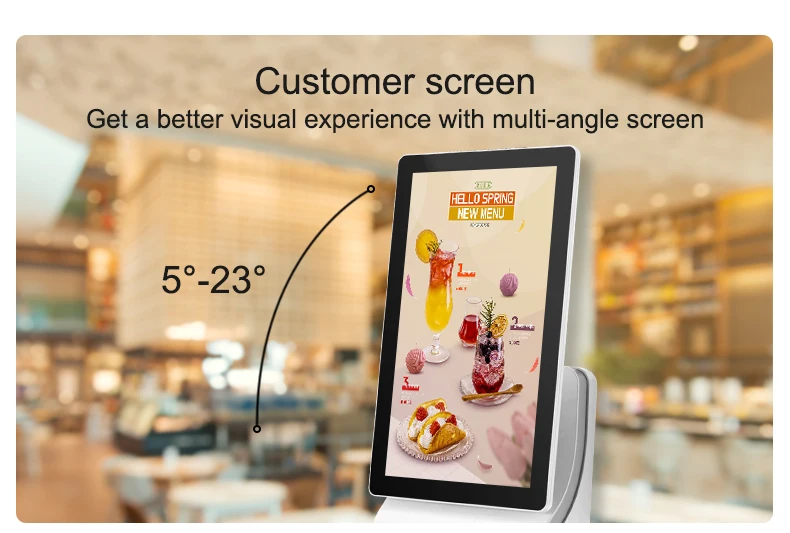 Totem Fast Food Check Out Kiosk Android And Wins Automatic Kiosk -Service Payment Self Service Kiosk