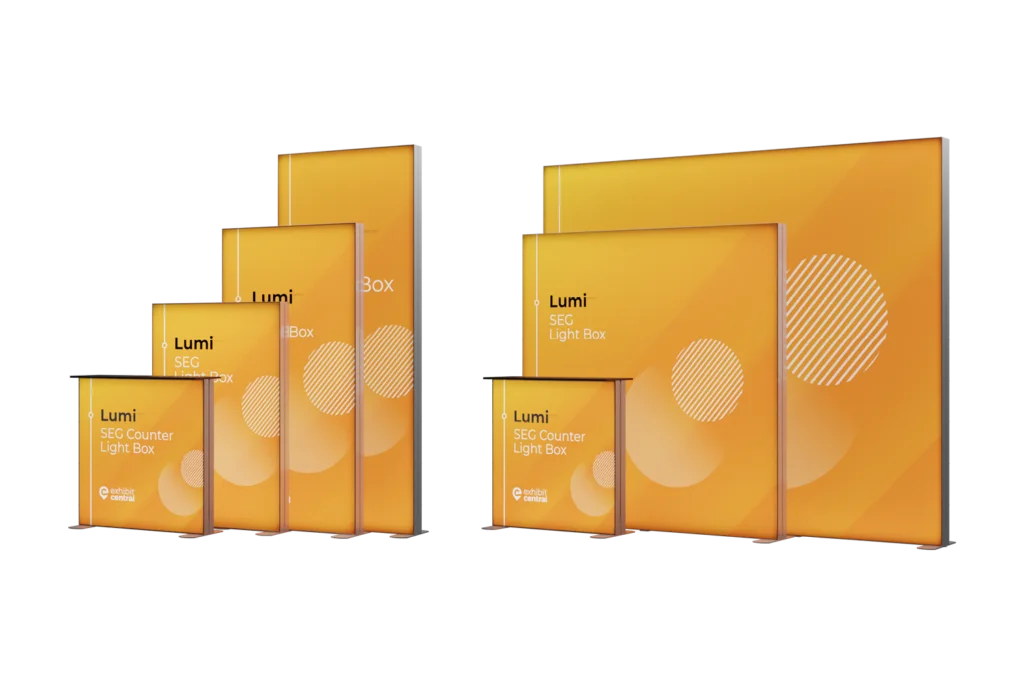 Exhibition Light Box Trade Show Booth Aluminum Profile Seg Lightbox Frame Fabric Light Box Backdrop Display