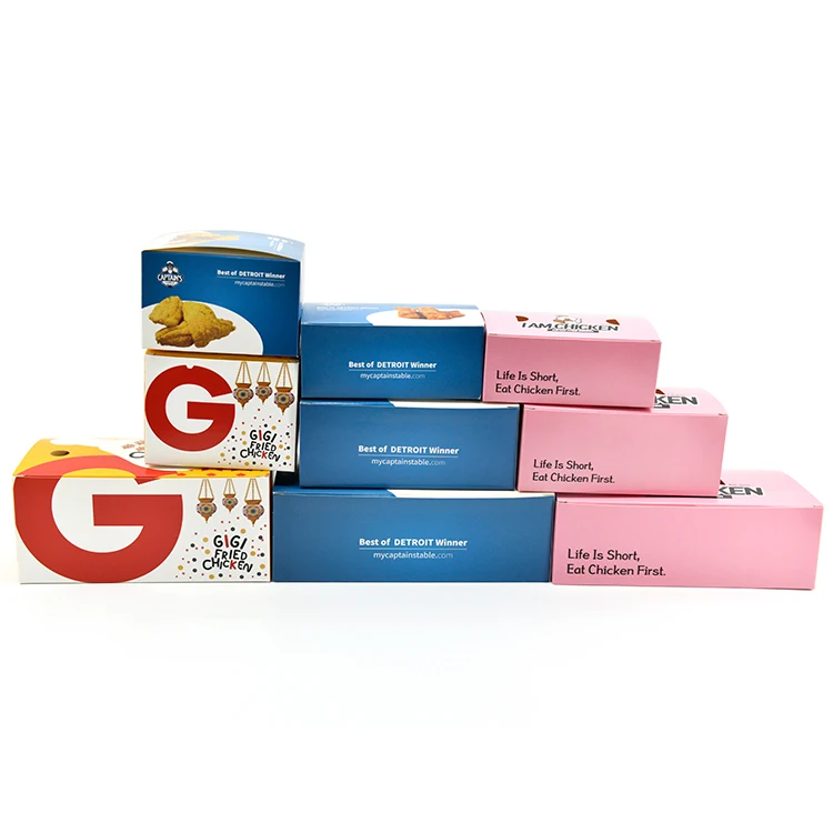 Wholesale Customized Hot Fast Food Packaging Take Out Kfc French Fries Chicken Nuggets Wings Chips Takeaway Lunch Paper Box