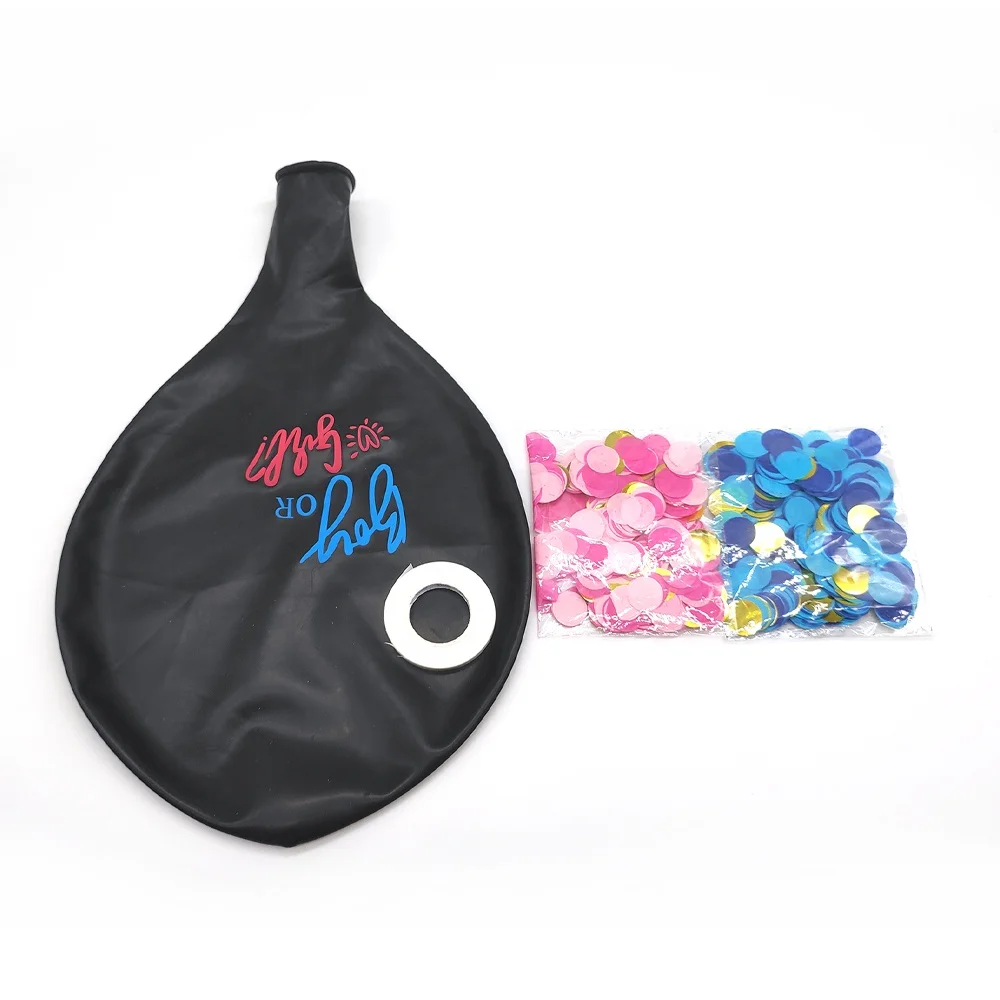 Hot sale party decorations supplies blue pink latex confetti balloon 36 inch girl or boy baby shower gender reveal party ballons