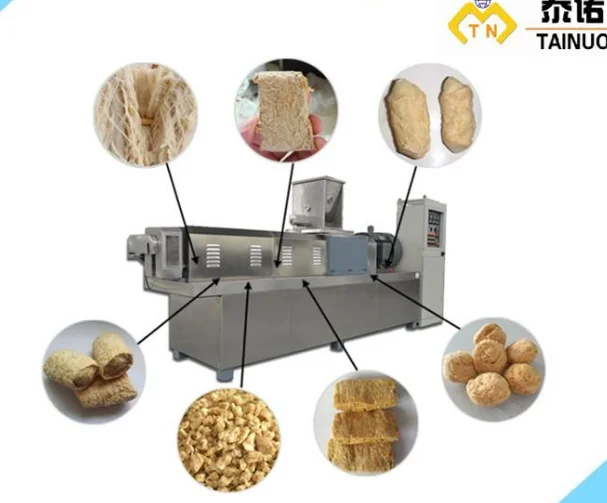 High Protein Tvp Soya Extruder Machine Textured Soya Protein Machine Vegetarian Soy Protein Meat Food Equipment