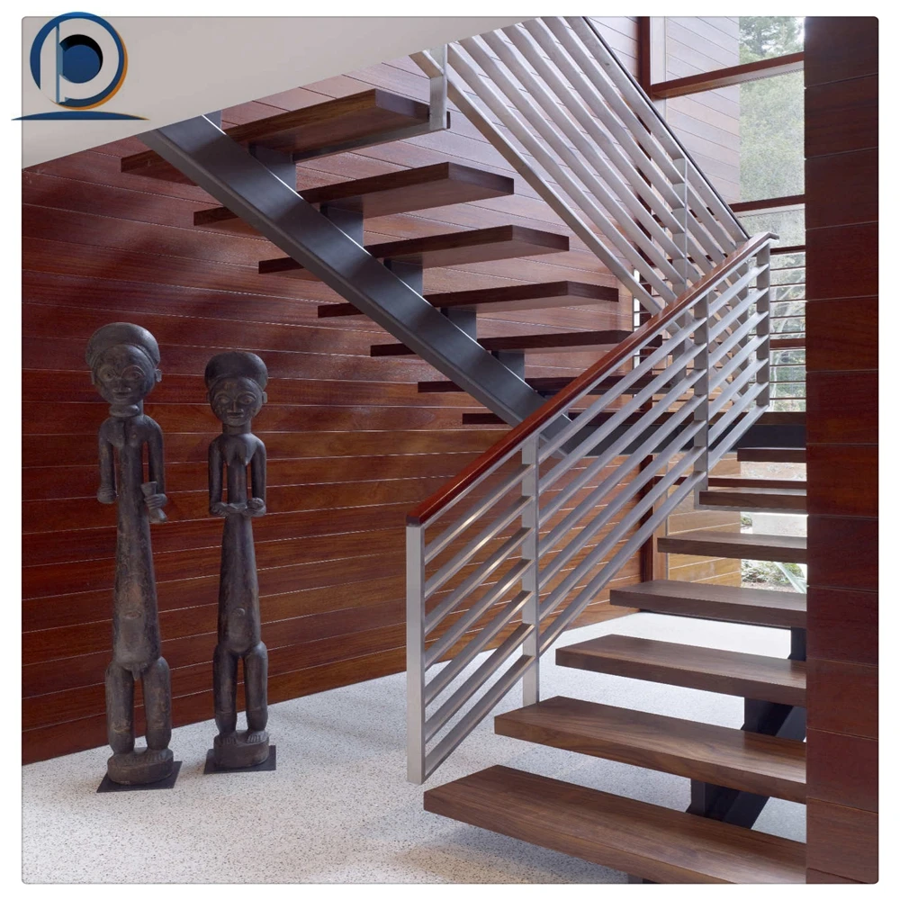 Prima Stairs For Outdoor Smart Step Middle Stringer Single Steel Beam Straight Staircase