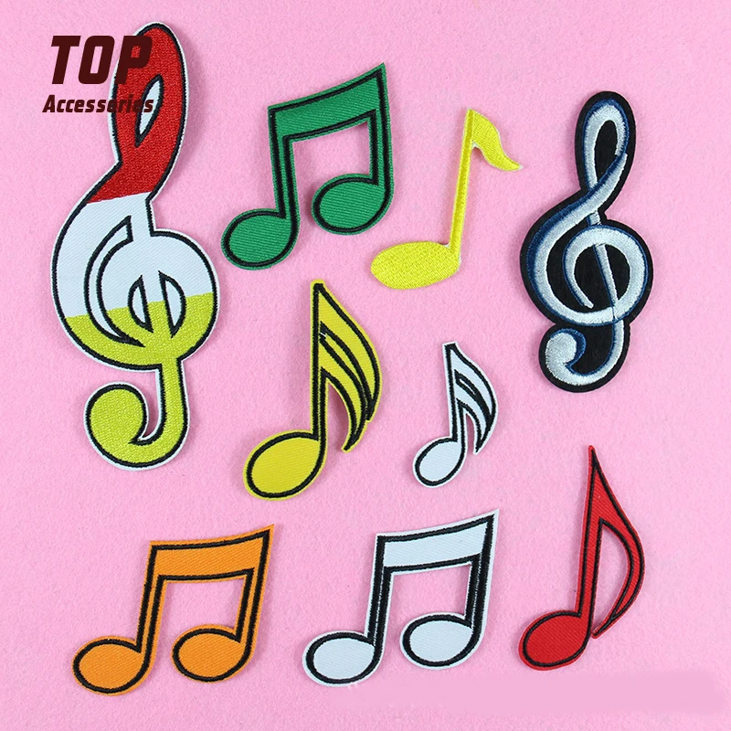 High Quality Cartoon Notes Embroidery Patches Custom Iron on Clothing