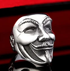 Cheap Price Unique Design Brand Antique Clown Face Stainless Steel Rings Men Rings