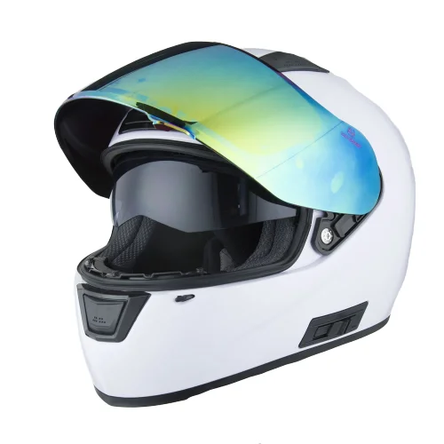 
Abs Material Abs Full Face Helmets for Motorcycle Cheap Price Black BLACK/WHITE S/M/L/XL Safe Driving MD-FP05 