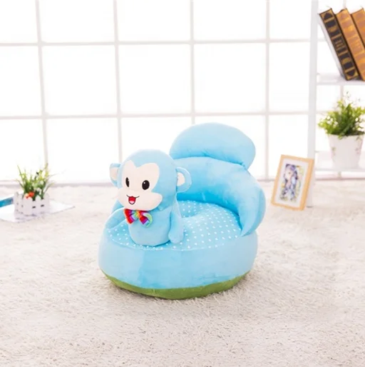 Carton Animal Design Polyester Fabric Soft Sofa For Kids