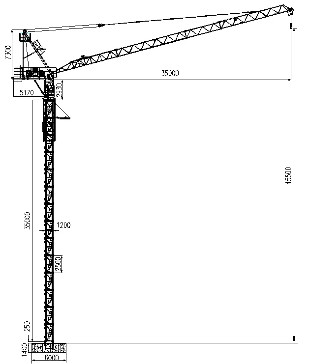 Sell well in South Korea Luffing Tower Cranes   SF-180 price