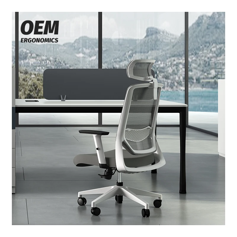 High back ergonomic computer chair sillas de oficina executive manager office chairs with headrest