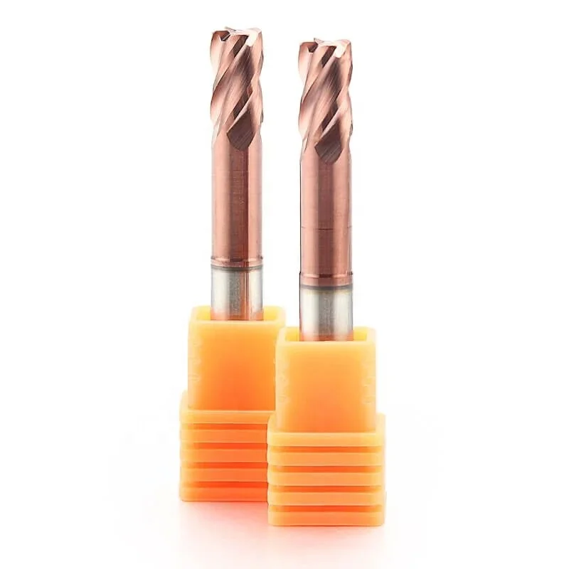 High Performance Solid Carbide End Mills 2 flute reduced shank milling cutter cnc end mill square flat cutting tool