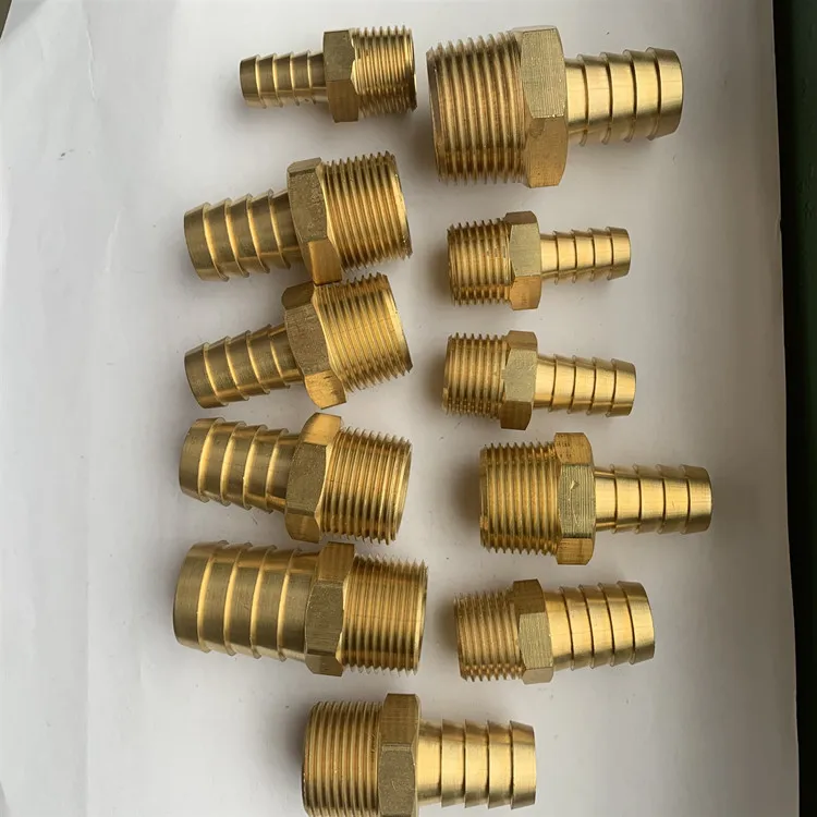 Резьбовое соединение с втулкой для резинового шланга со штекером, 1/8 дюйма, 1/4 дюйма, 1/2 дюйма, штуцер для шланга с наружной резьбой bsp npt, латунный фитинг