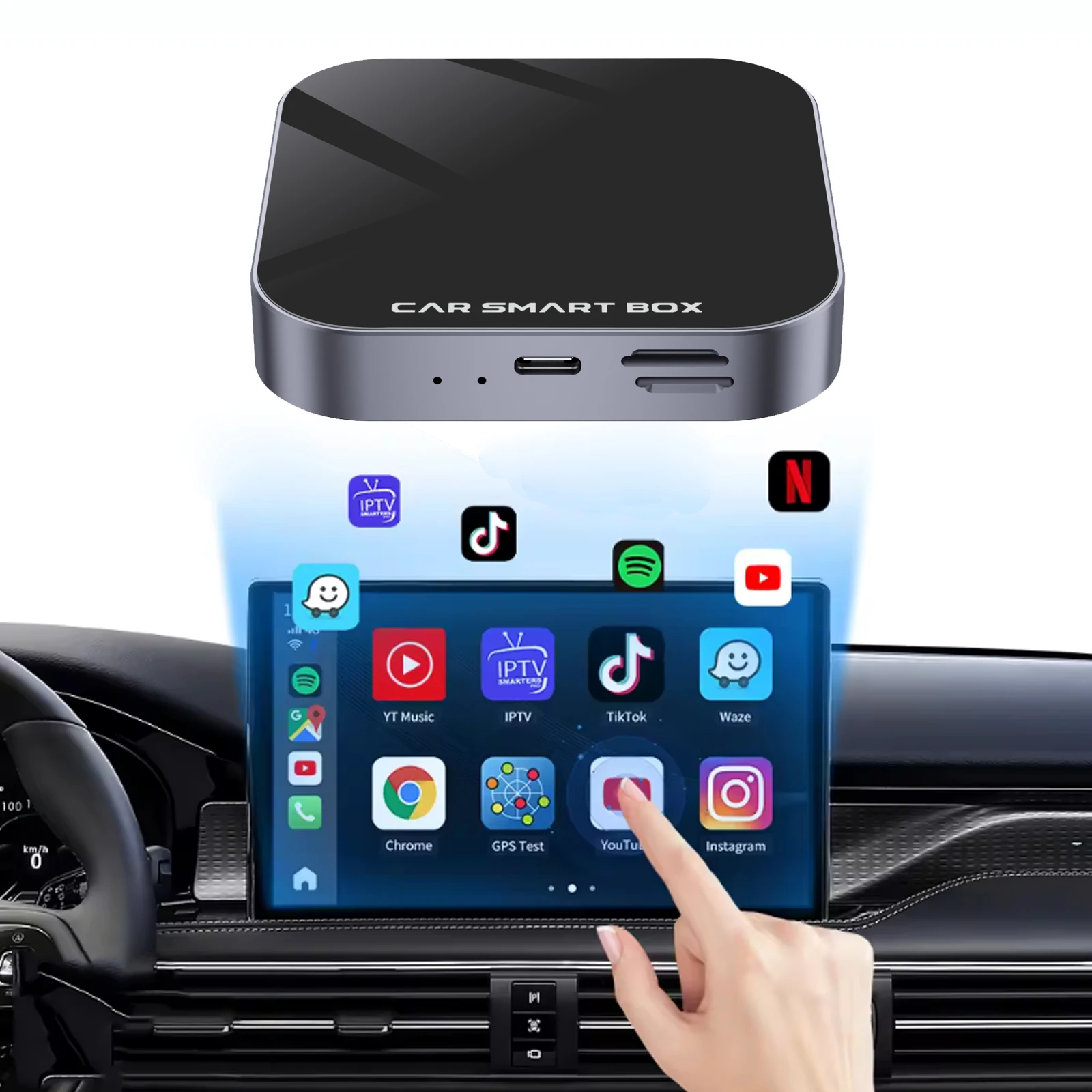 carplay android 8+128G auto box car adapter ai car play box android 13 universal Wireless Carplay