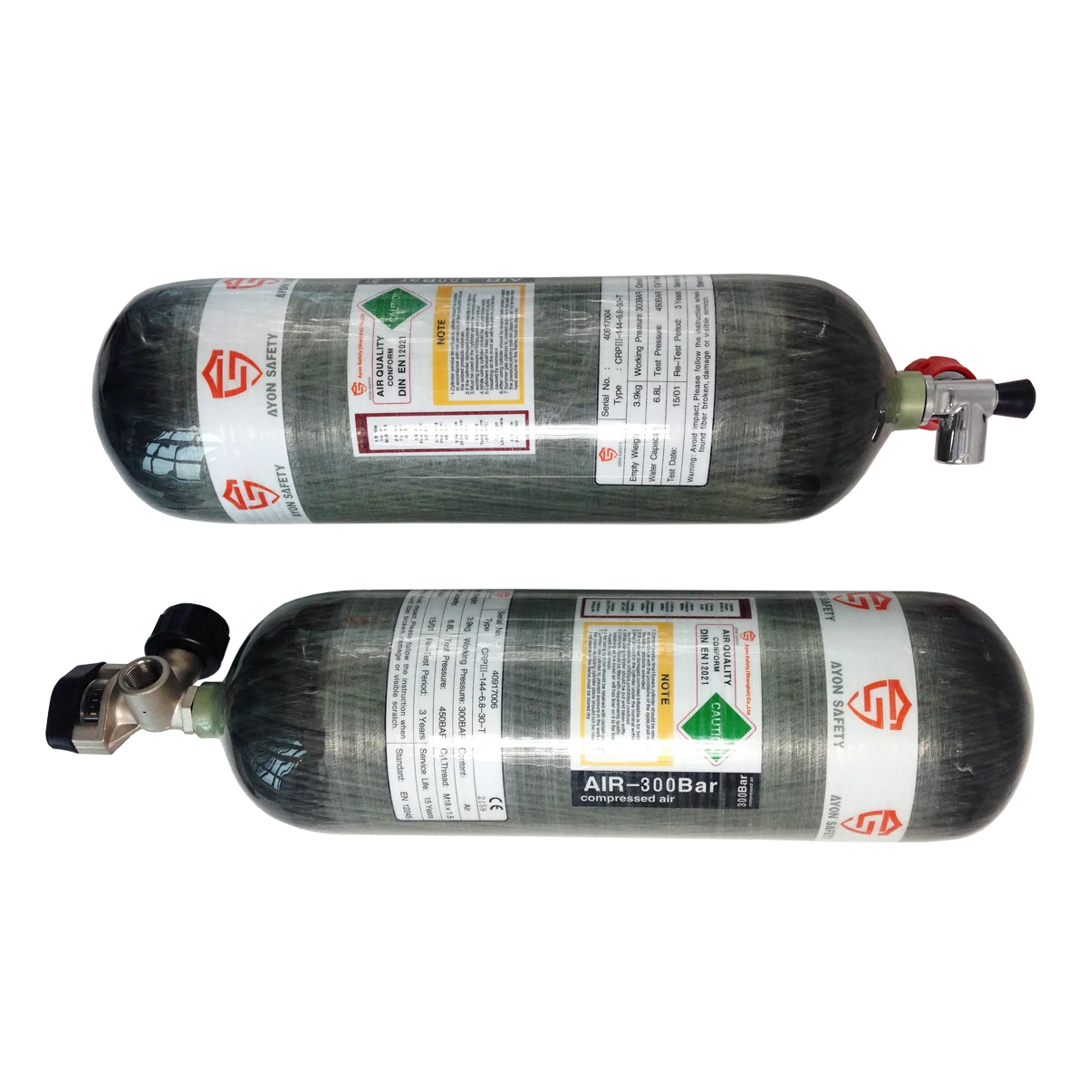 Гарантированное качество дыхательный аппарат scba газовые баллоны из углеродного волокна pcp пневматический пистолет цилиндр