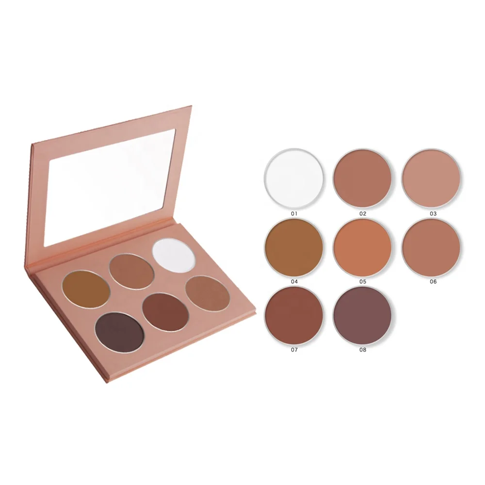 Веганских материалов для нанесения хайлайтера метка частного назначения hhighlighter 3/4/ 6 видов цветов OEM/ODM палитры Выделите Контур макияжа теней век