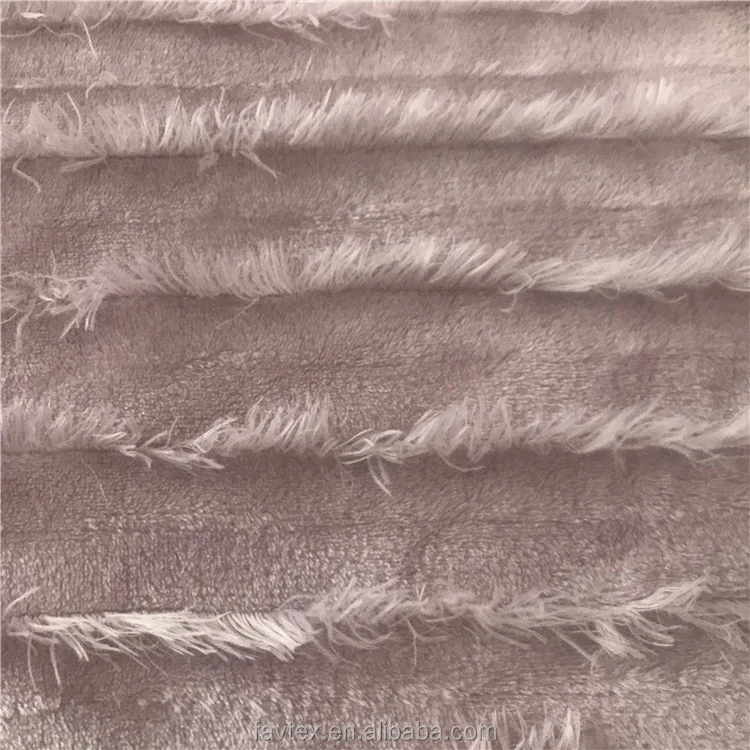 
Tassels Polyester Shearling Minky Flannel Plush Roll Fabric 