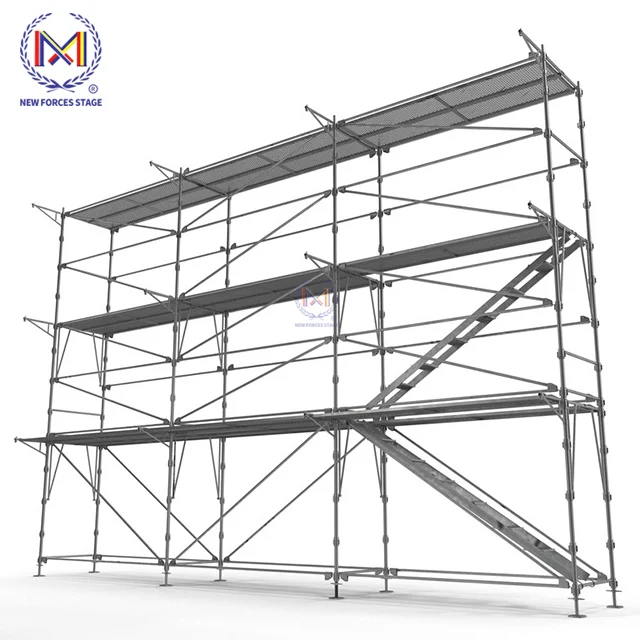 Hot Sale Modern Layher Stage Andaime Legs Multidirectional Iron Price List Kinds Of Galvanized Marine Ringlock scaffolding
