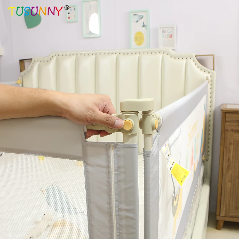 Chock Chick Foldable Safety Bedrail Fence Crib Corner Side Barrier Bed Guards Baby Bed Rail For Toddlers