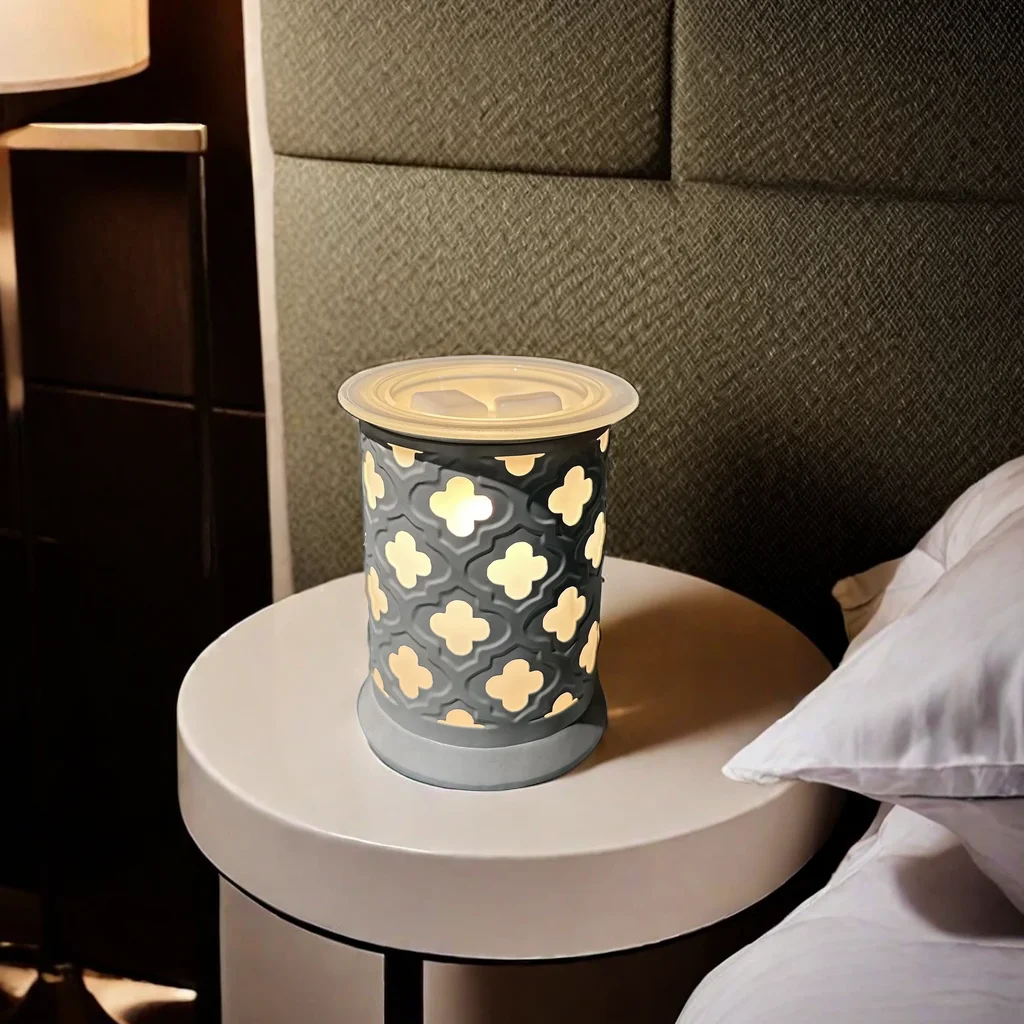 Factory UK/EU/US plug round wax warmer home use perfume scents fragrance metal heating element wax warmer wax paraffin warmer