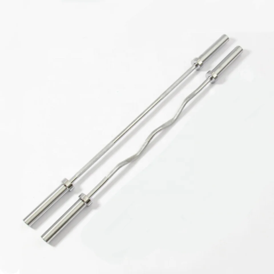 Wholesale Fitness Training Free Weights Gym Equipment  Barbell Bar Electroplated Holding 300LB Straight Bar  Gym Weight Lifting