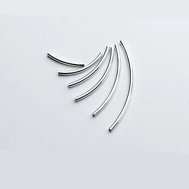 Hot Sale 925 Sterling Silver Hollow Tube DIY Jewelry Bracelet Accessories Sterling Silver Tube
