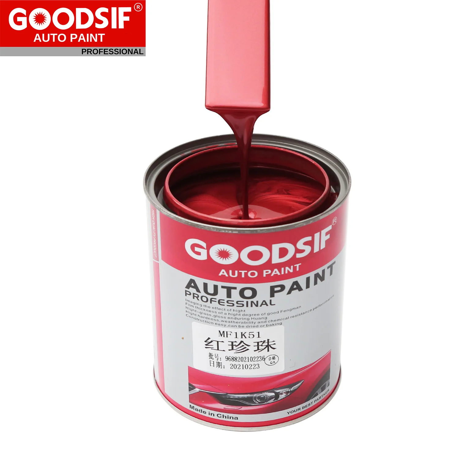 1K Basecoat Blue Pearl Auto Paint GOODSIF Acrylic Clear Coat China Primer 2K for Car Paint