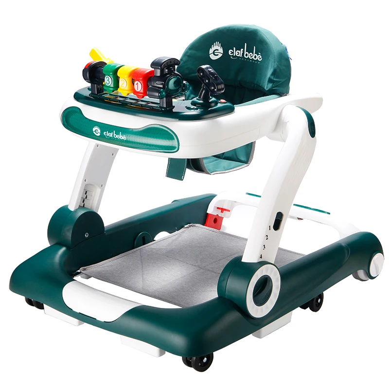 Walking safety protect U shaped chassis musical baby bouncer walker