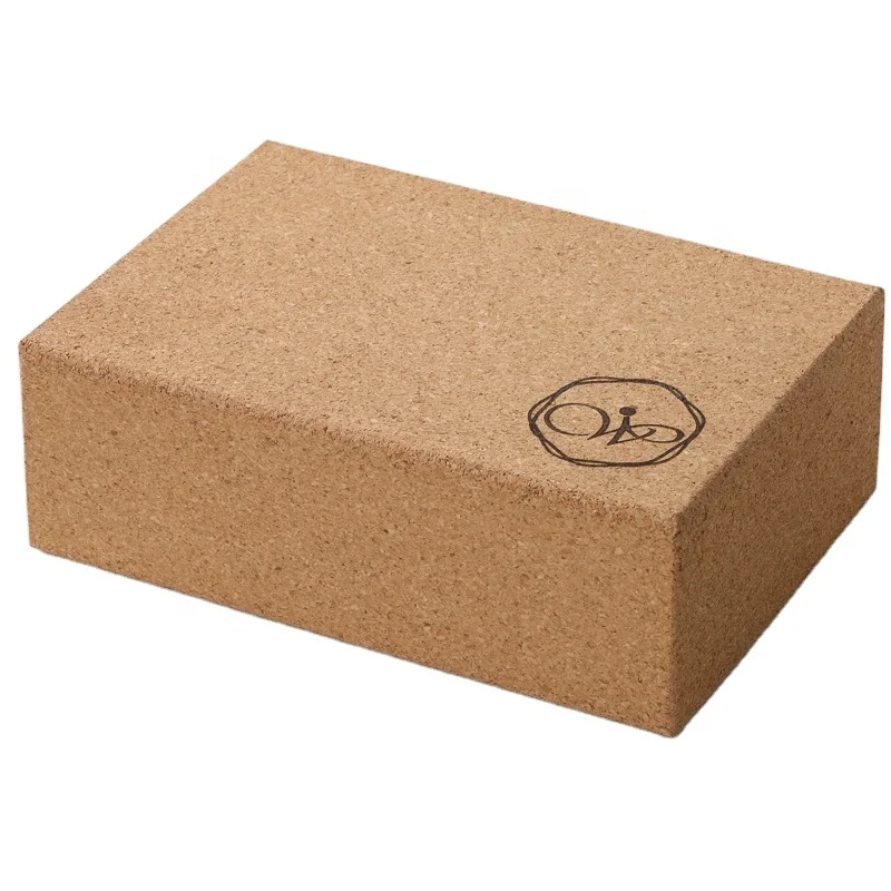 Wholesale Factory Custom Logo Print Cork Yoga Brick Eco Friendly Cork Yoga Block