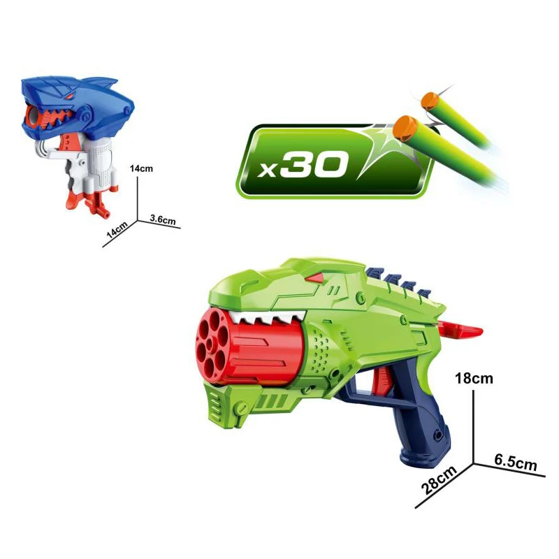 New design Mini Soft Bullet Gun Toys Cartoon Shark Dinosaur Shooting Gun Pistola Airsoft set battle Interactive Game for kids