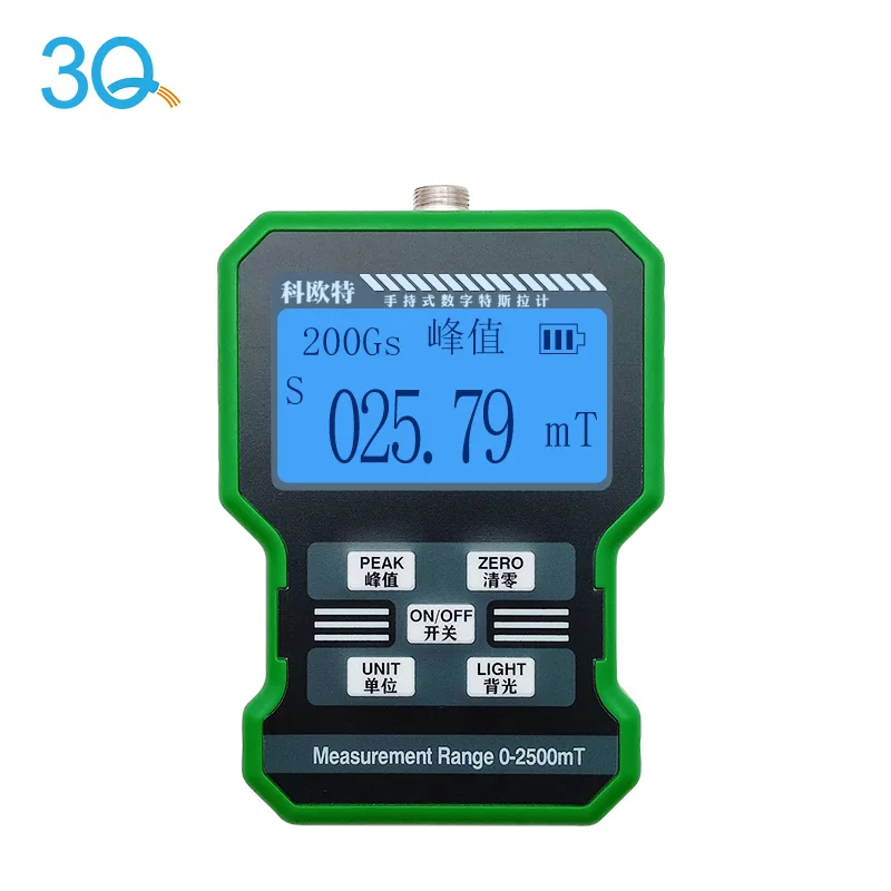 3Q KT-101 Handheld Tesla Meter Gaussmeter Digital Magnetic Flux Meter