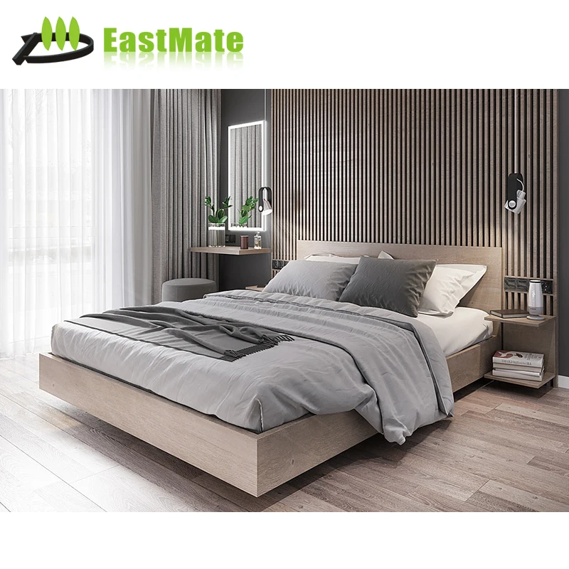 Wholesale High Quality Bedroom Furniture Bedroom Sets Furniture Beds Fashionable Wooden Wood Modern Hotel 2024 Foshan Solid
