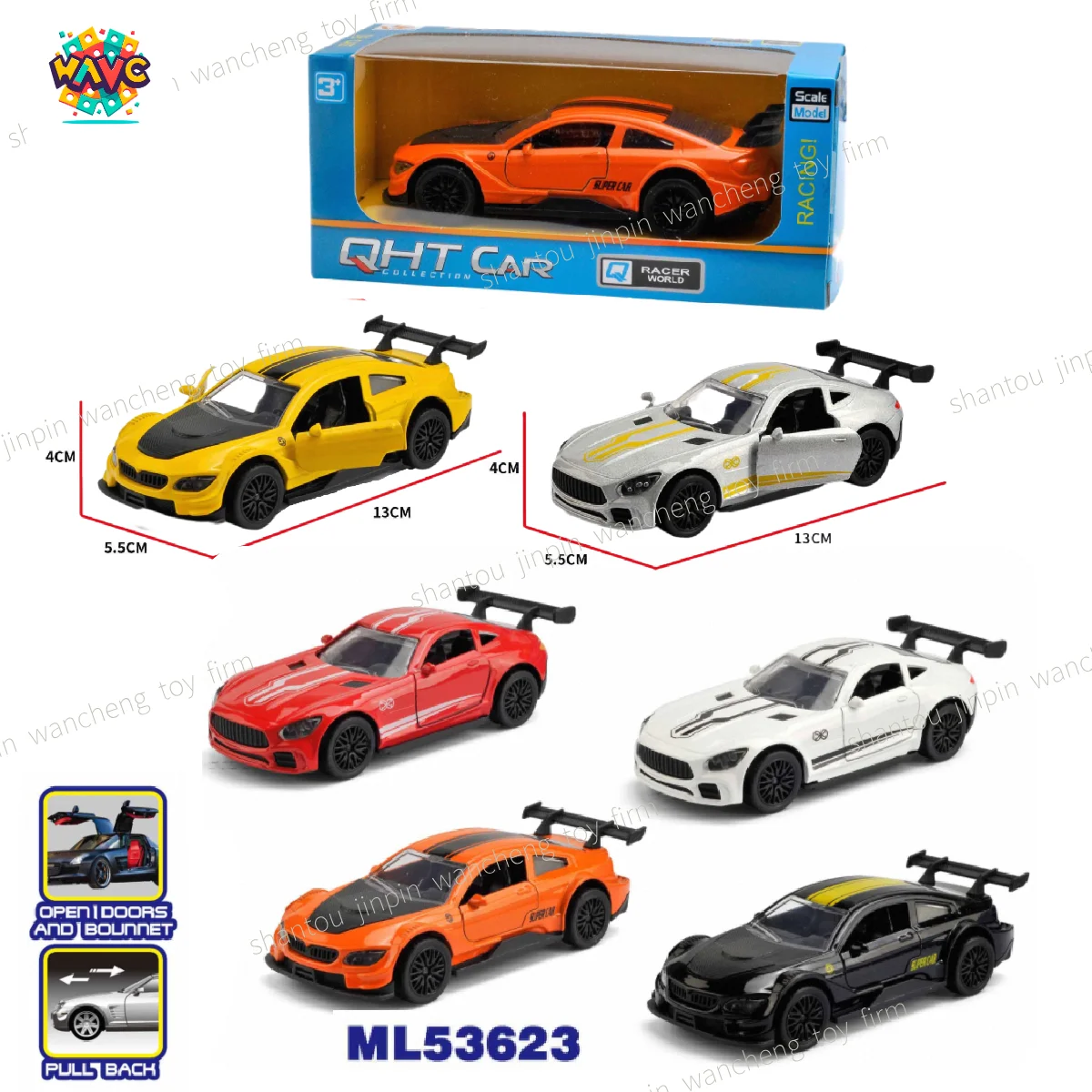 2024 Лидер продаж литые под давлением модели автомобилей 1:32 Toyota Supra легкосплавные металлические открывающиеся двери отбойные автомобиля
