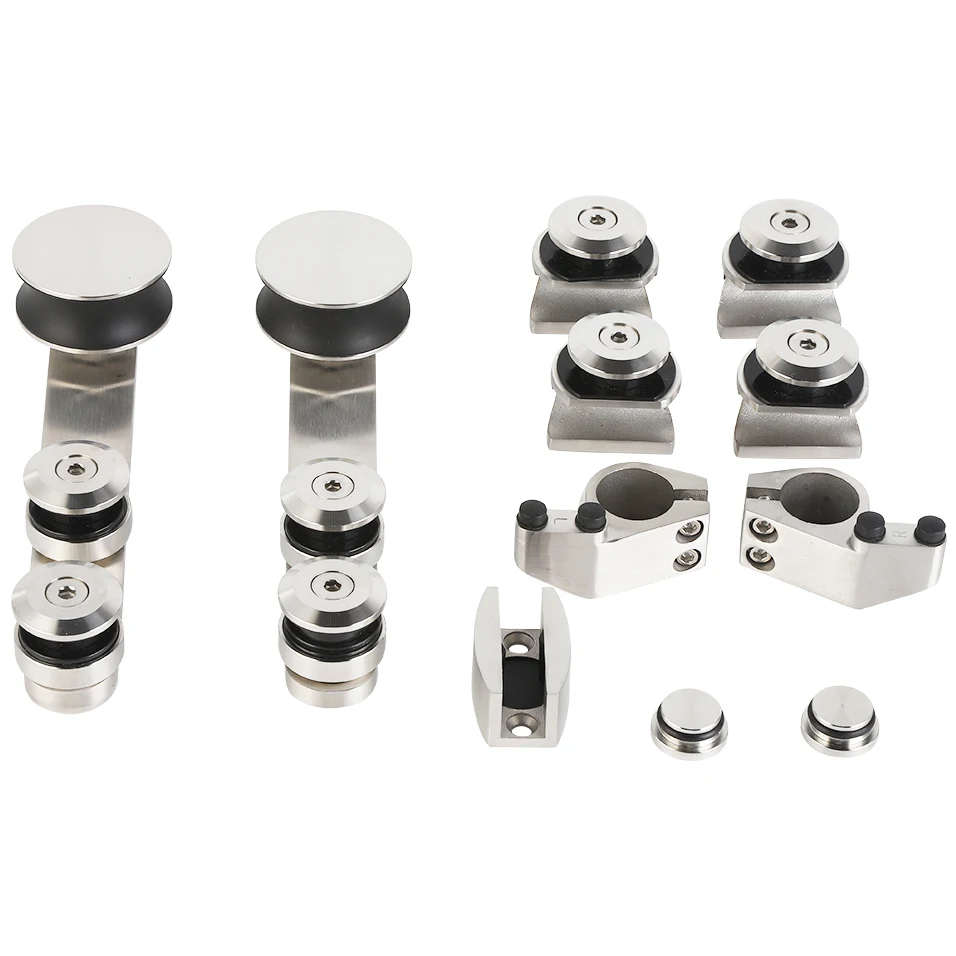 304 Stainless Steel Glass Sliding door Roller frameless bathrrom kit