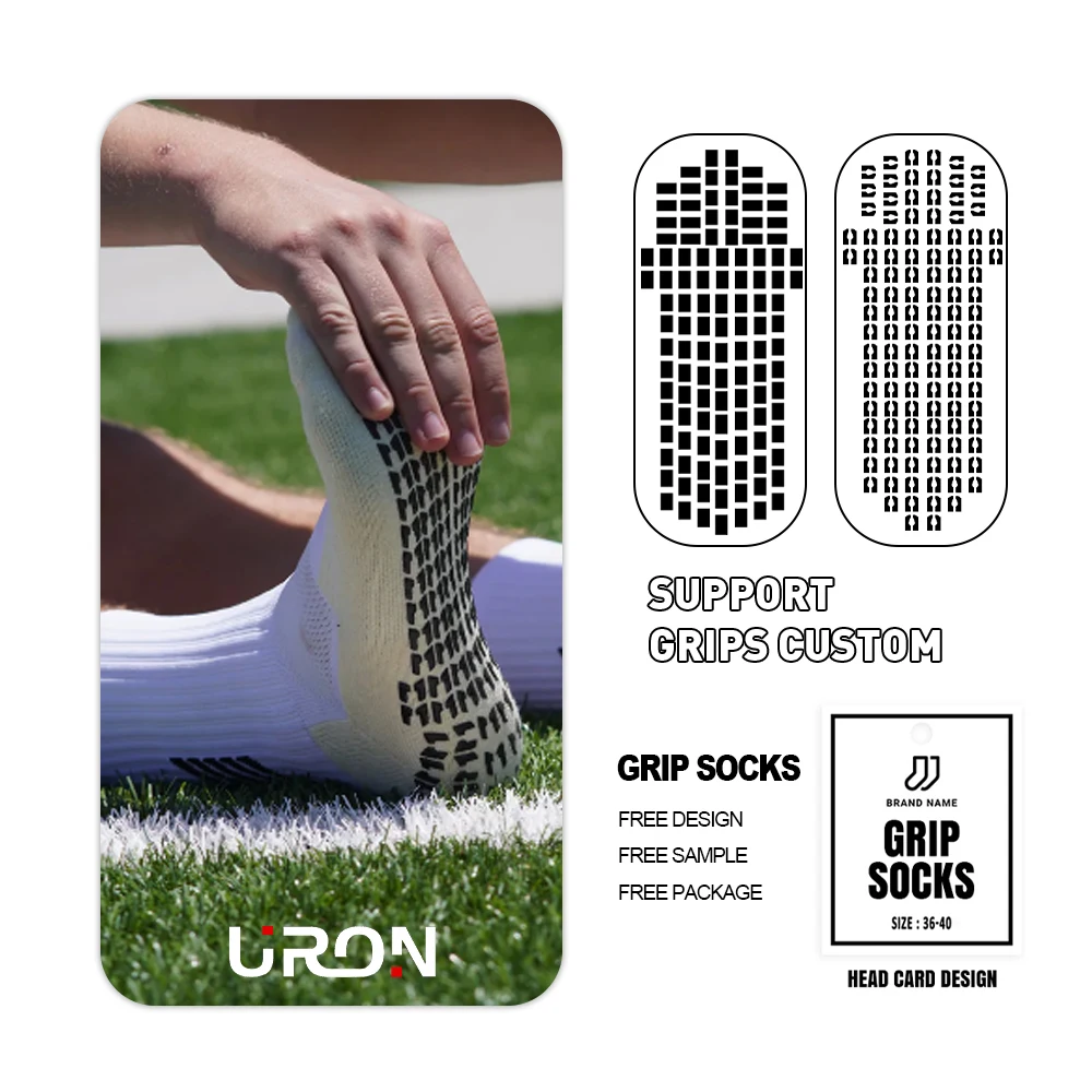 Custom Football Grip Socks Soccer Tape Design Sport Socks With Grip Anti Slip Soccer Socks