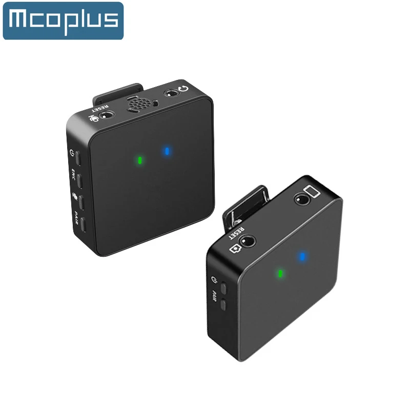 Mcoplus 2.4G Wireless Microphone Lavalier Mic for Smartphone Phone DSLR Camera DV Youtobe Tiktok Vlog Recording