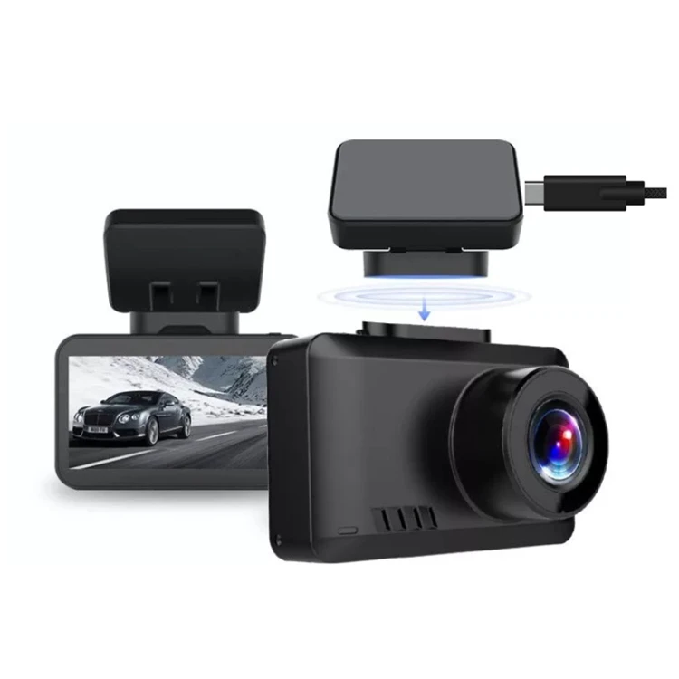 Car Cam Recorder Mirror Video Dual For Remote Control Front Recording Wireless Hd Gps With Display In Dvd Player Dash Camera